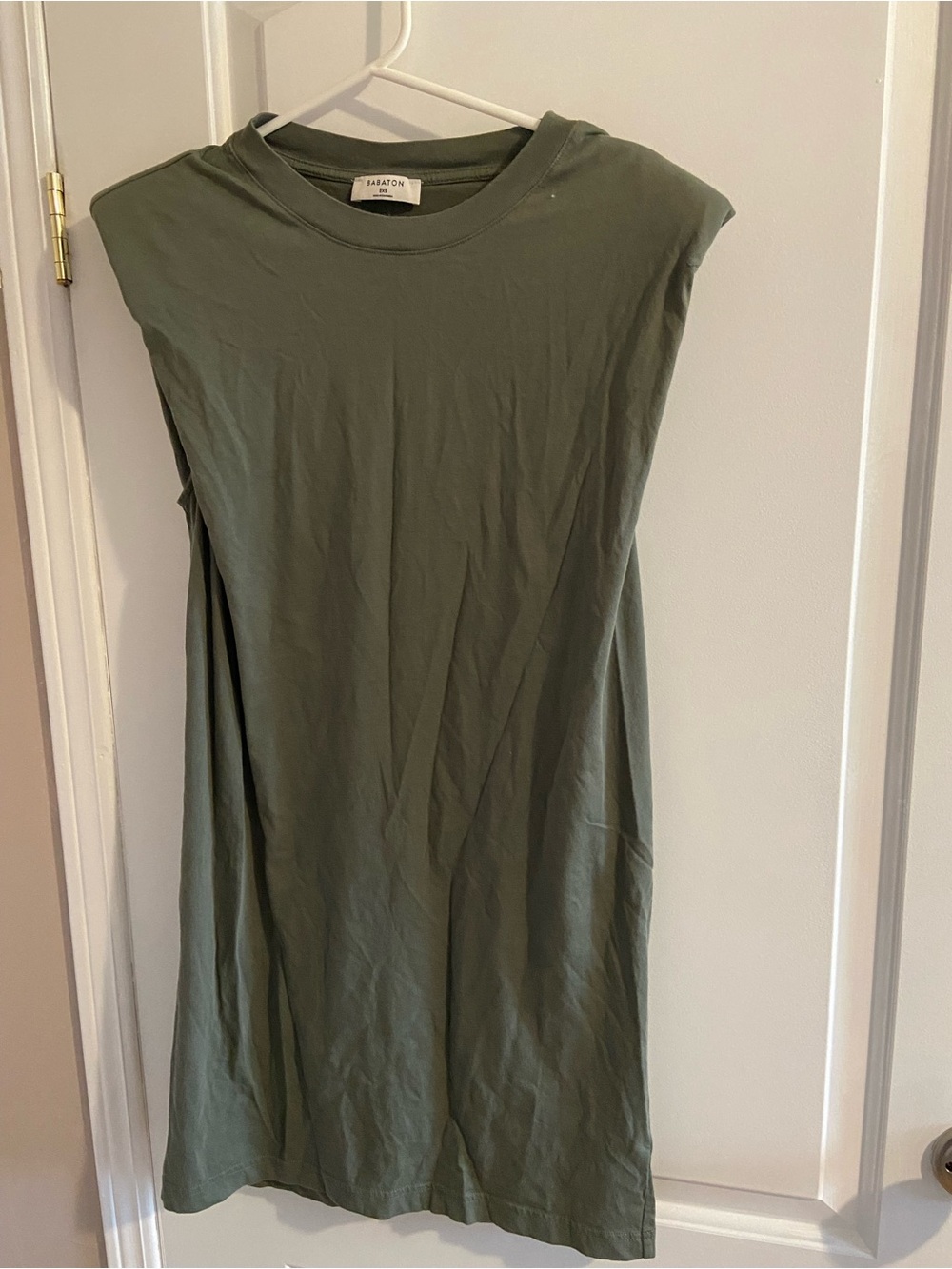 Babaton Olive Green Sleeveless Mini Dress